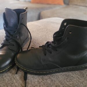Dr. Martens Black Leather Lace-Up Boots